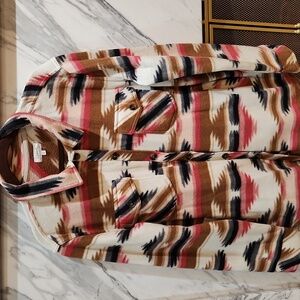 Weekends Evwryday Multicolor Patterned Jacket Size Large